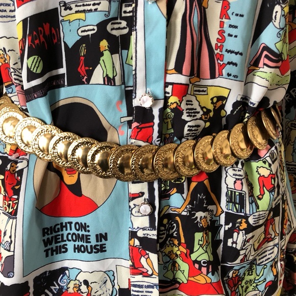 Vintage stretchy coins belt golden - Picture 3 of 9